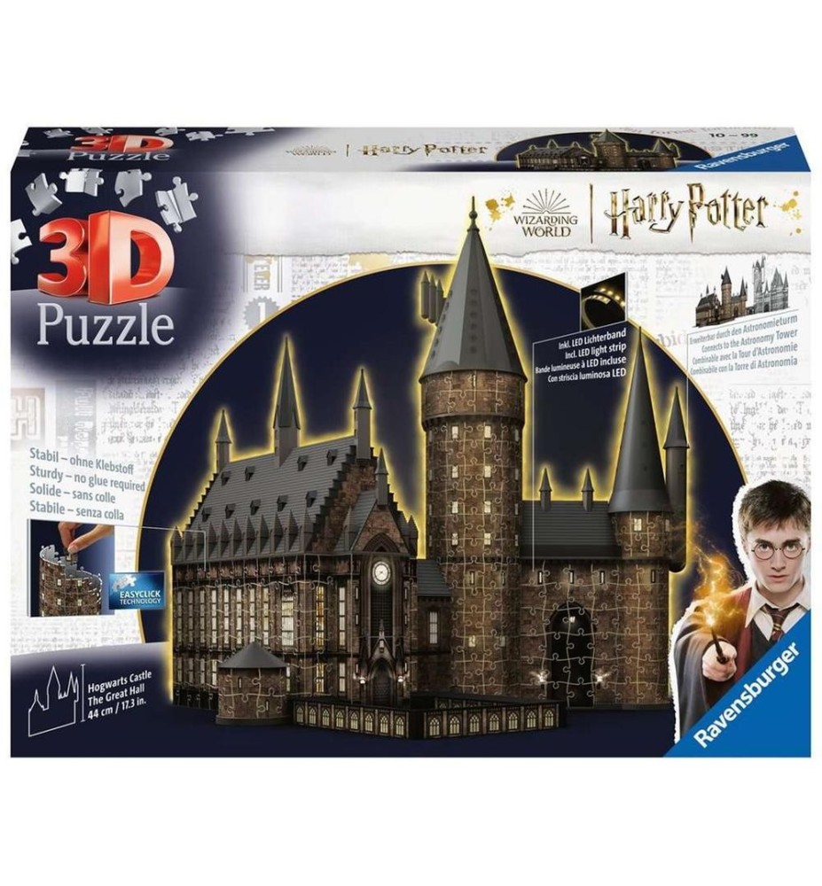 Puzzle 3d Ravensburger Harry Potter Castillo De Hogwarts -  El Gran Salon -  Night Edition