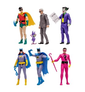 Surtido De 6 Figuras Mcfarlane DC Retro Batman 66 15cm