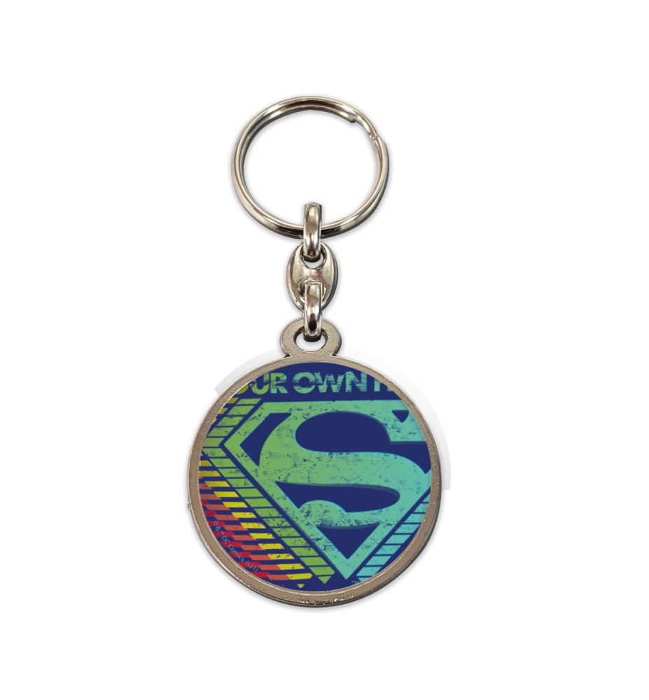 Llavero Redondo Metal Sd Toys Logo Multicolor Superman Universo Dc