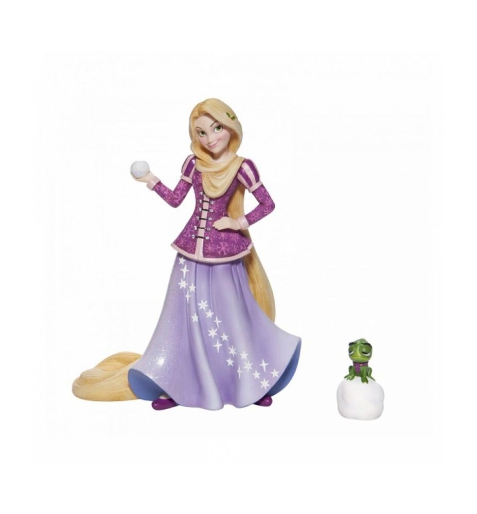 Figura Enesco Disney Enredados Rapunzel Y Pascal Edicion Navideña