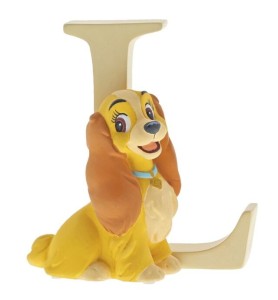 Figura Enesco Disney La Dama Y El Vagabundo Lady Letra L