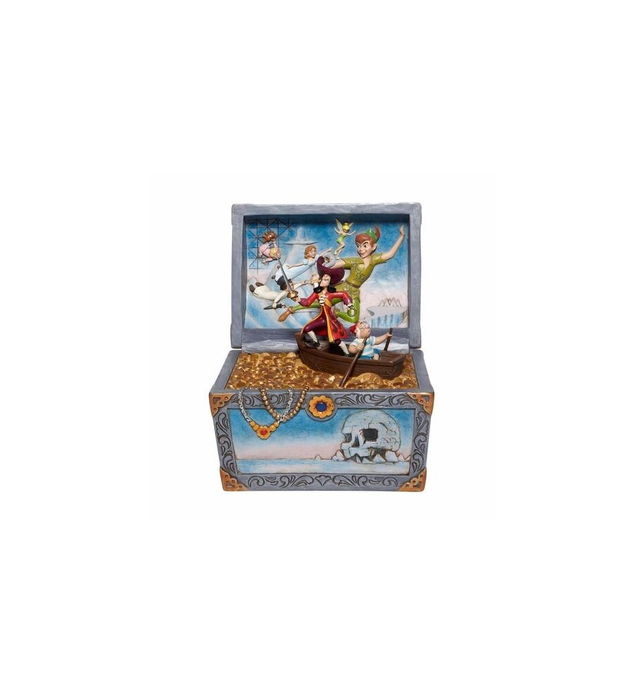 Figura Enesco Disney Peter Pan Cofre Del Tesoro Peter Pan Garfio & Compañia