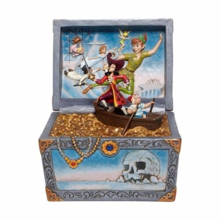 Figura Enesco Disney Peter Pan Cofre Del Tesoro Peter Pan Garfio & Compañia