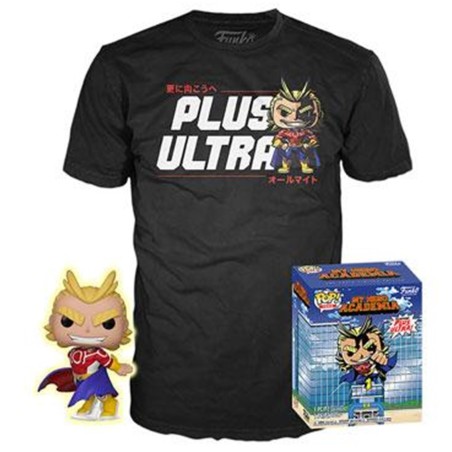 Pop & Tee My Hero Academia All Might Funko + Camiseta Talla M Ut - 56664m