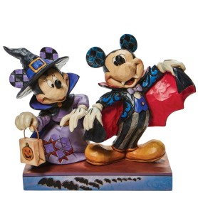 Figura Enesco Disney Halloween Mickey Mouse & Minnie Mouse Vampiro Y Bruja