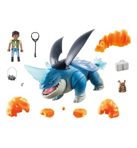 Playmobil Dragones: Nine Realms: Plowhorn & D'angelo