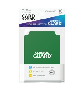 Tarjetas Separadoras Para Cartas Ultimate Guard Tamaño Estándar Verde (10)