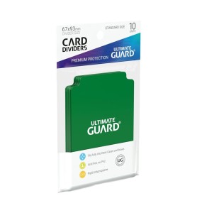 Tarjetas Separadoras Para Cartas Ultimate Guard Tamaño Estándar Verde (10)