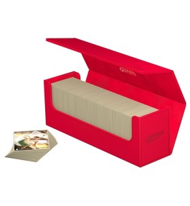 Caja De Almacenamiento Cartas Ultimate Guard Arkhive 400+ Xenoskin Monocolor Rojo