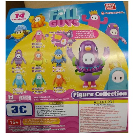 Set Gashapon Figuras Bandai Lote 50 Articulos Fall Guys 14 Variaciones Crown Edition