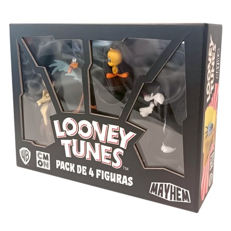 Juego De Mesa Looney Tunes Mayhem Pack De 4 Figuras Pegi 10