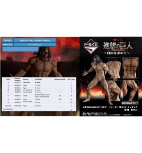 Ichiban Kuji Banpresto Attack On Titan Freedom Seeking Lote 80 Articulos