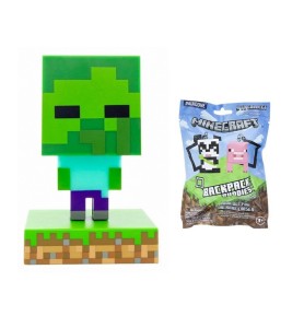 Pack Minecraft Lámpara Zombie + Figura Colgante