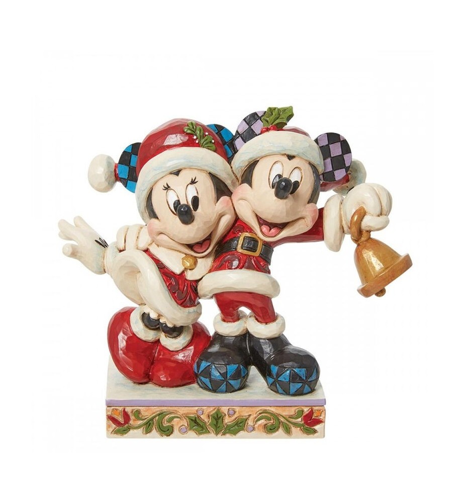 Figura Enesco Disney Mickey & Minnie Santa Claus