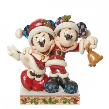 Figura Enesco Disney Mickey & Minnie Santa Claus