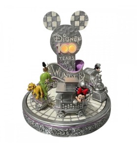 Figura Decorativa Enesco Disney 100 Mickey Minnie Tren