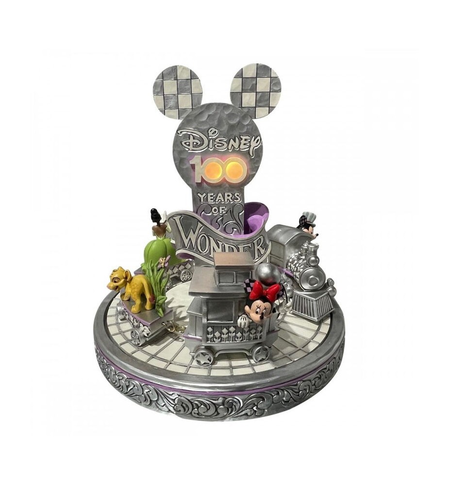 Figura Decorativa Enesco Disney 100 Mickey Minnie Tren