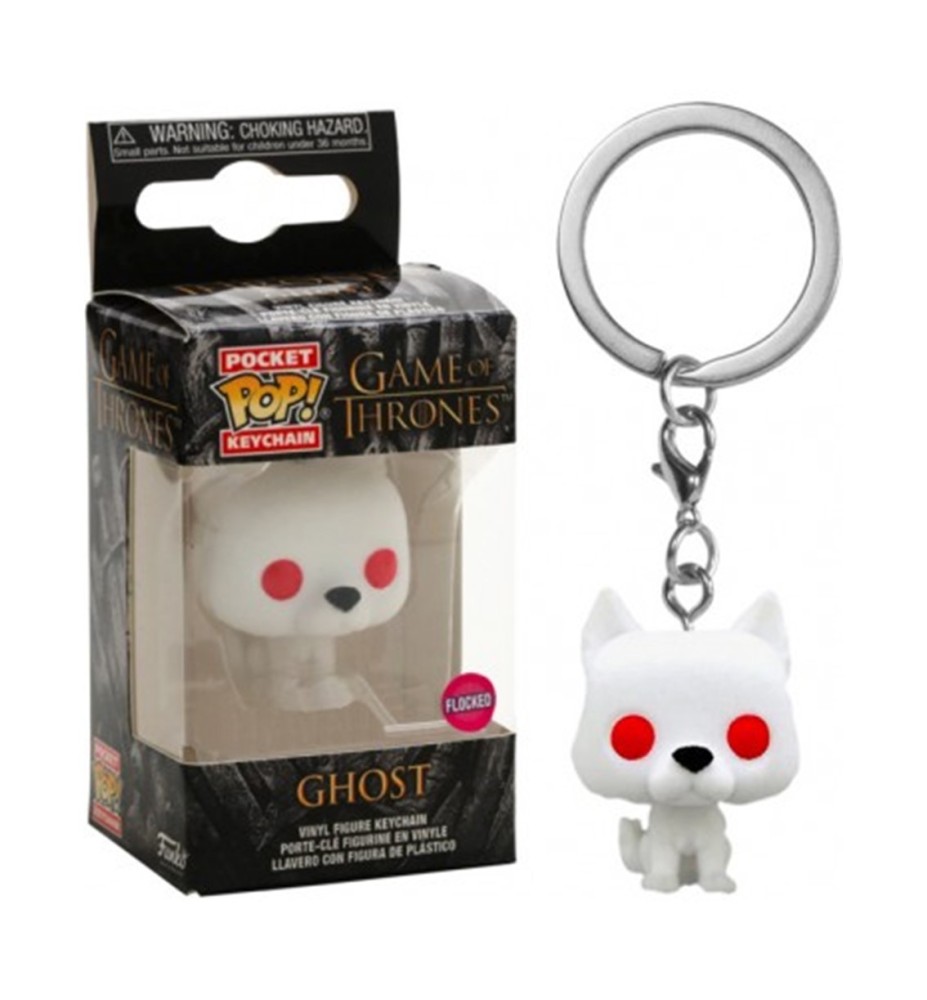 Funko Pop Keychain Llavero Juego De Tronos Fantasma Terciopelo Flocked Edicion Especial 45044