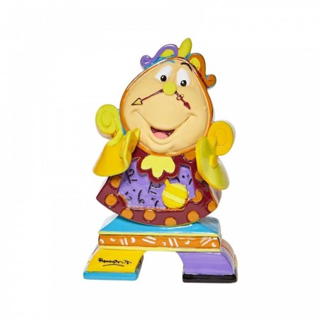 Figura Disney Enesco La Bella Y La Bestia Cogsworth Estilo Britto