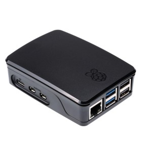 Carcasa Raspberry Pi 5 Con Ventilador Negra Y Gris