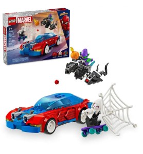 Lego Marvel Coche De Carreras Spiderman Y Duende Verde Venomizado