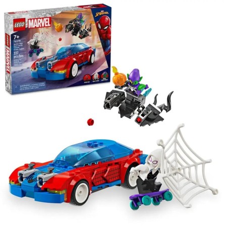 Lego Marvel Coche De Carreras Spiderman Y Duende Verde Venomizado