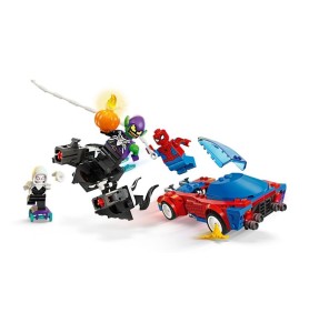 Lego Marvel Coche De Carreras Spiderman Y Duende Verde Venomizado