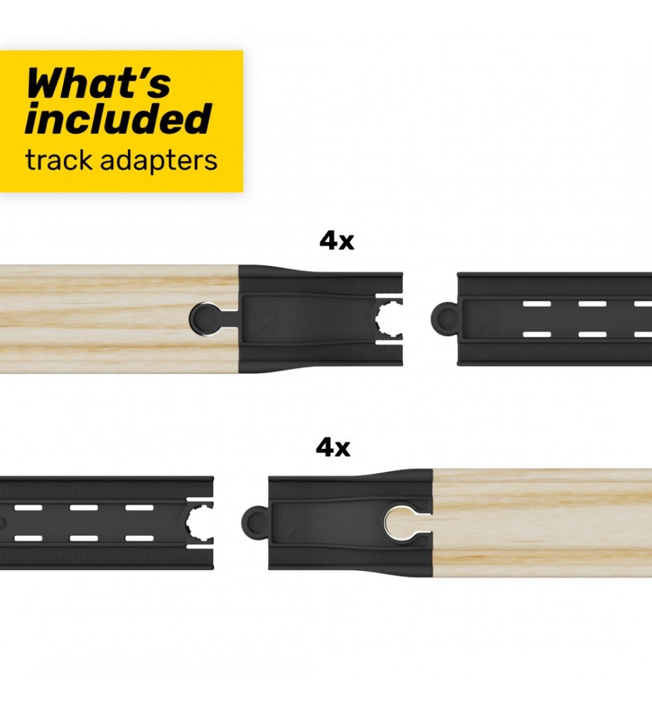 Complemento Intelino Adaptadores De Pistas De Madera Tren Intelino Robot