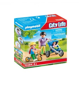 Playmobil Ciudad Mama Con Niños