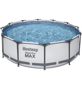 Bestway 56418d -  Piscina Desmontable Tubular Steel Pro Max 366 X 100 Cm - Con Depuradora Cartucho 2.006 L - H Y Escalera