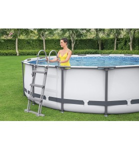 Bestway 56418d -  Piscina Desmontable Tubular Steel Pro Max 366 X 100 Cm - Con Depuradora Cartucho 2.006 L - H Y Escalera