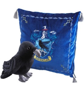 Peluche Pack The Noble Collection Harry Potter Cuervo Mascota Ravenclaw + Cojin Ravenclaw