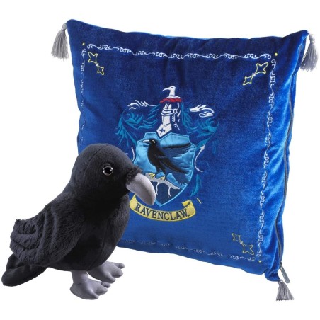 Peluche Pack The Noble Collection Harry Potter Cuervo Mascota Ravenclaw + Cojin Ravenclaw