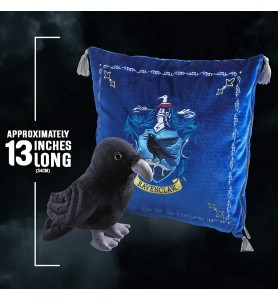 Peluche Pack The Noble Collection Harry Potter Cuervo Mascota Ravenclaw + Cojin Ravenclaw