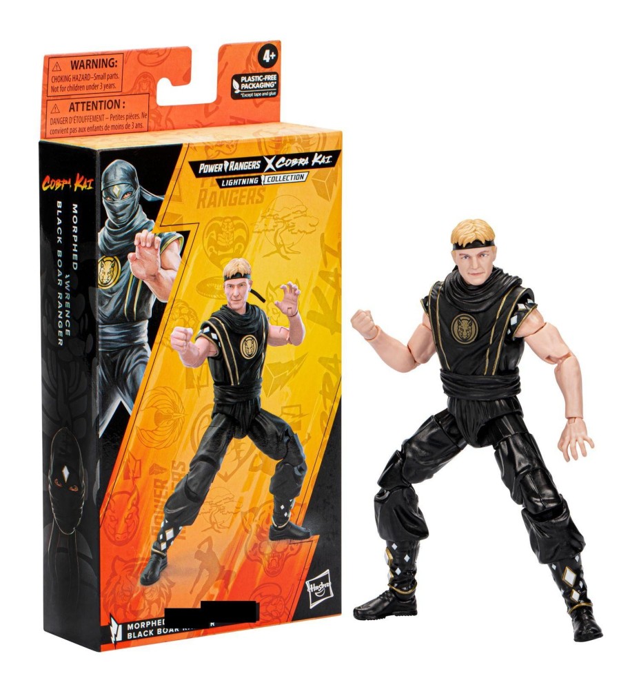 Figura Hasbro Power Rangers X Cobra Kai Lightning Collection Morphed Johnny Lawrence Black Ranger