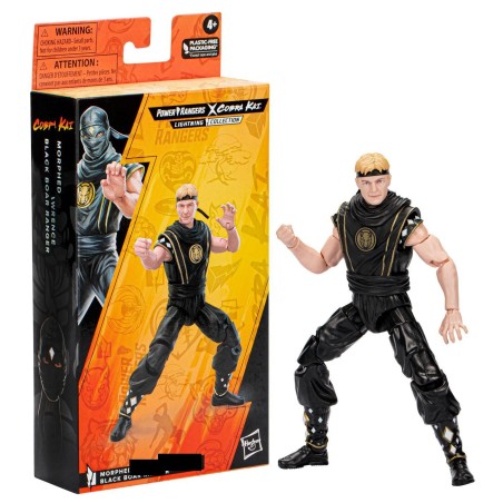 Figura Hasbro Power Rangers X Cobra Kai Lightning Collection Morphed Johnny Lawrence Black Ranger