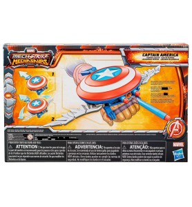 Lanzador Hasbro Nerf Marvel Mech Strike Mechasaurs Capitán América Con Redwing