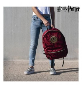 Mochila Casual Terciopelo Cerdá Harry Potter Anden 9 3 - 4 Burdeos 40 Cm