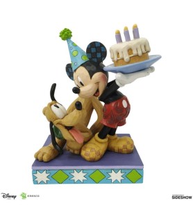 Figura Enesco Disney Mickey Y Pluto De Cumpleaños