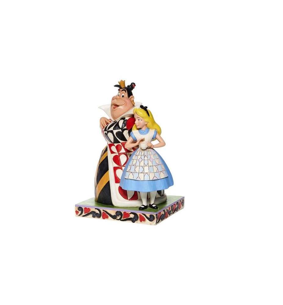 Figura Enesco Disney Alicia En El Pais De Las Maravillas Alicia & Reina De Corazones