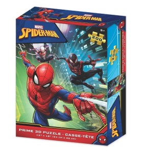 Puzzle Lenticular Prime 3d 200 Piezas Marvel Spiderman & Gwen & Miles Morales