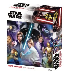 Puzle Lenticular Prime 3d 500 Piezas Star Wars Personajes