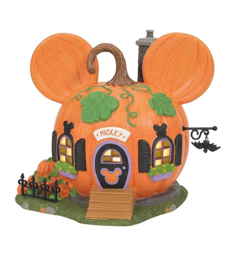 Figura Decorativa Enesco Disney Mickey & Minnie Mickey Casa Calabaza