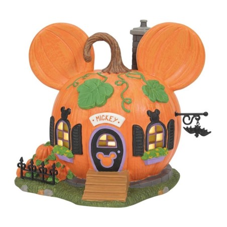 Figura Decorativa Enesco Disney Mickey & Minnie Mickey Casa Calabaza