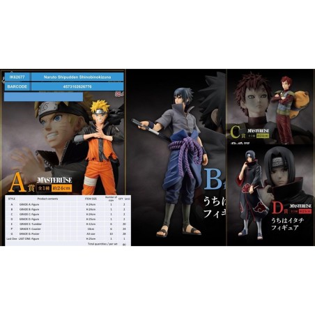 Ichiban Kuji Banpresto Naruto Shipudden Shinobinokizuna Lote De 80 Articulos