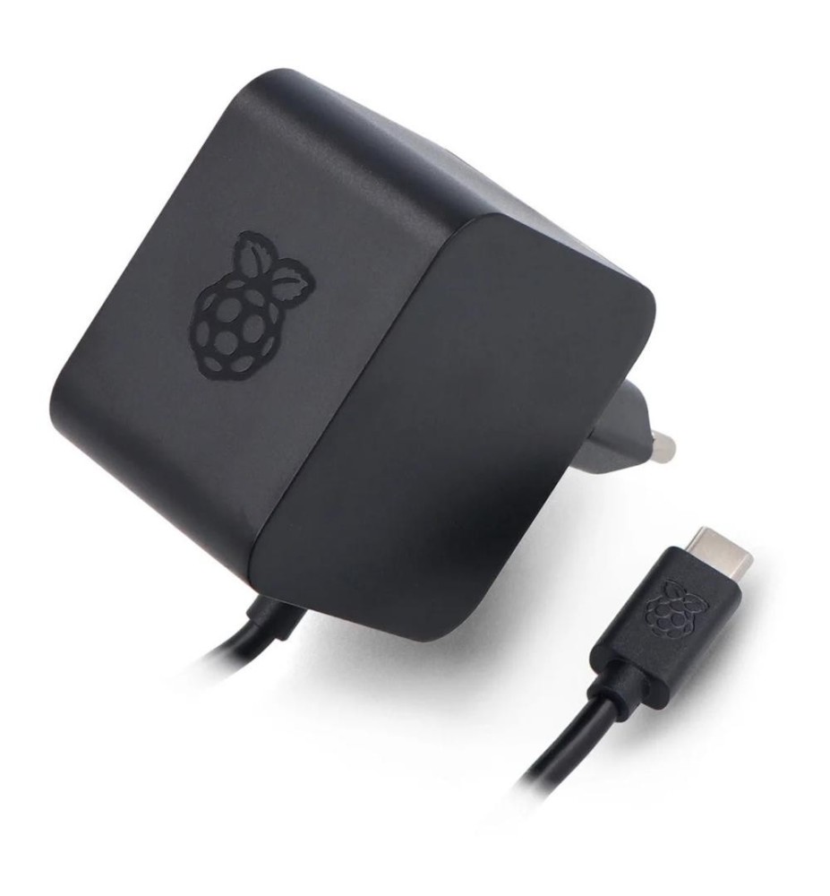 Fuente De Alimentacion Cargador Raspberry Pi 5 Usb C 27 W Color Negro