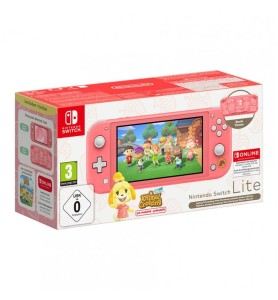 Consola Nintendo Switch Lite Coral + Animal Crossing New Horizons + 12 Meses Nintendo Switch Online