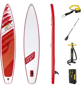 Bestway 65343 -  Tabla Paddle Surf Hinchable Fastblash Tech Set 3 -81m Con Remo - Bomba Y Bolsa