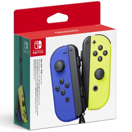 Accesorio Nintendo Switch -  Mando Joy - Con Azul -  Amarillo Neon