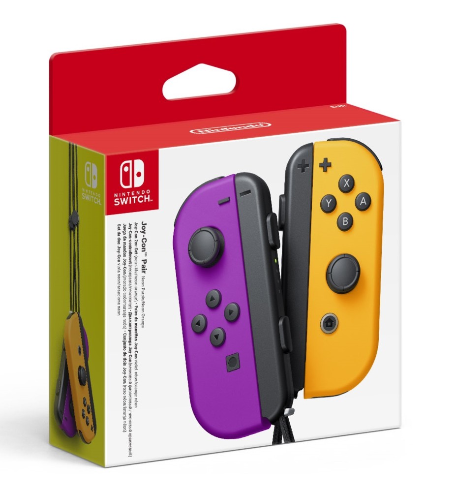 Accesorio Nintendo Switch -  Mando Joy - Con Morado Neon -  Naranja